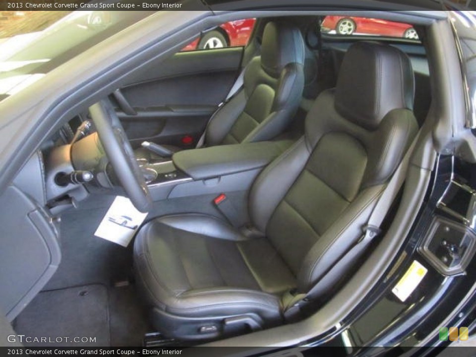Ebony Interior Front Seat for the 2013 Chevrolet Corvette Grand Sport Coupe #83654242