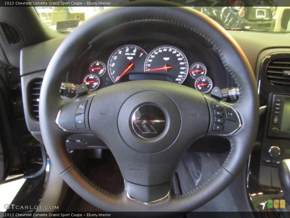 Ebony Interior Steering Wheel for the 2013 Chevrolet Corvette Grand Sport Coupe #83654265
