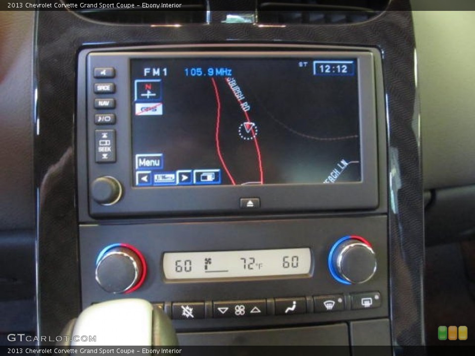 Ebony Interior Navigation for the 2013 Chevrolet Corvette Grand Sport Coupe #83654284