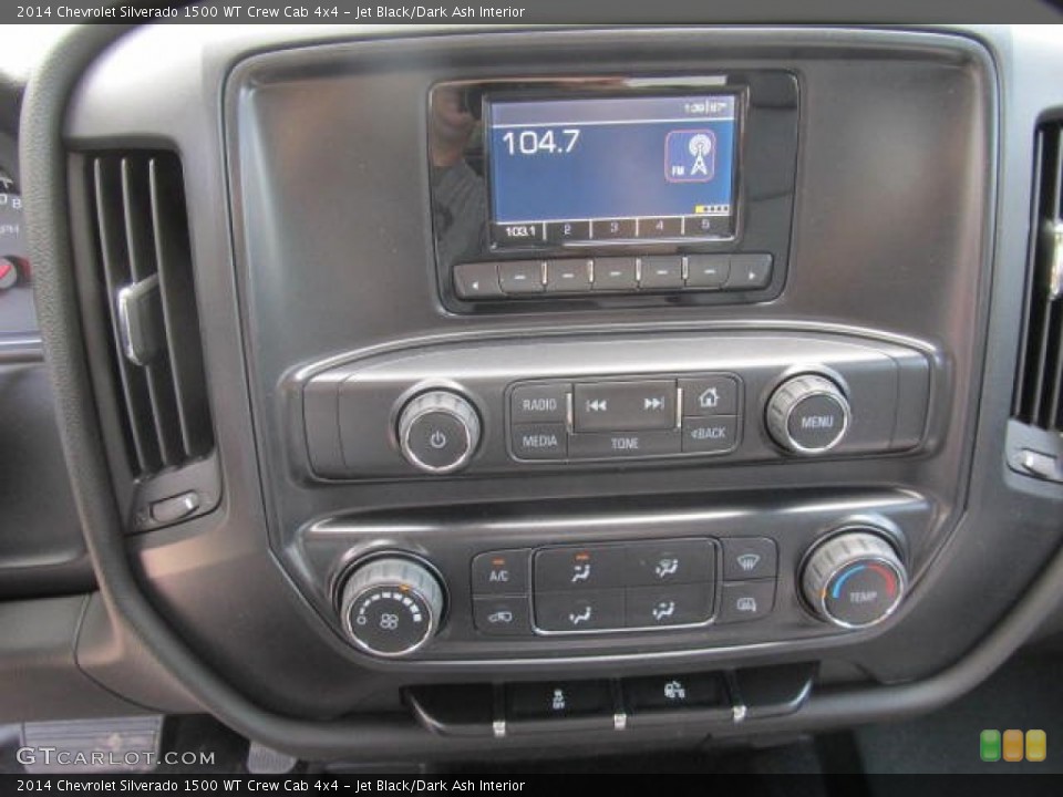 Jet Black/Dark Ash Interior Controls for the 2014 Chevrolet Silverado 1500 WT Crew Cab 4x4 #83655208
