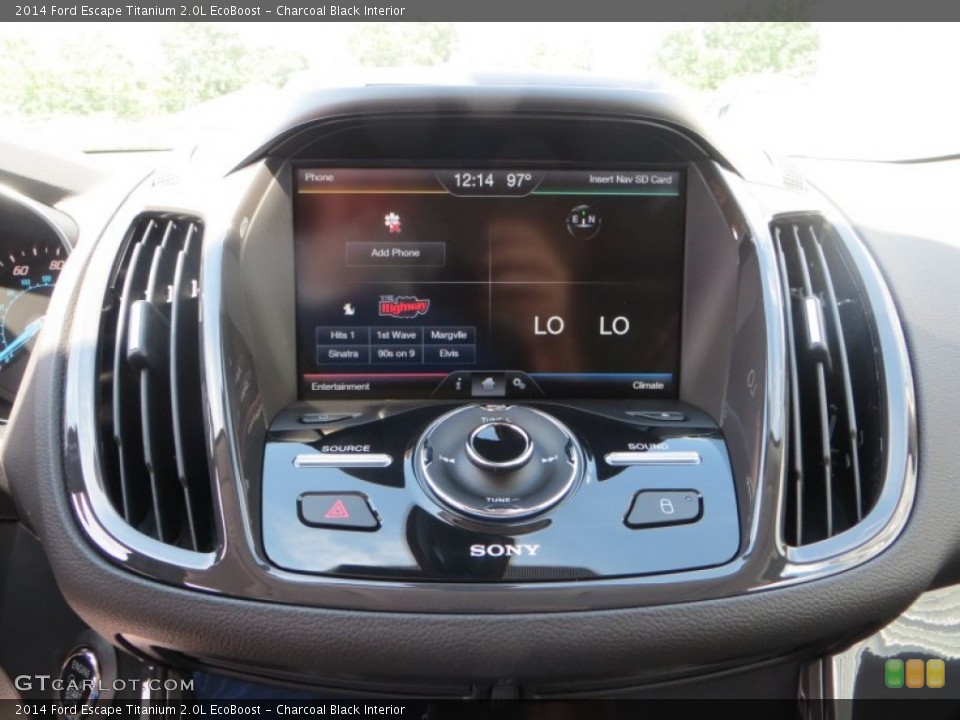 Charcoal Black Interior Controls for the 2014 Ford Escape Titanium 2.0L EcoBoost #83655931