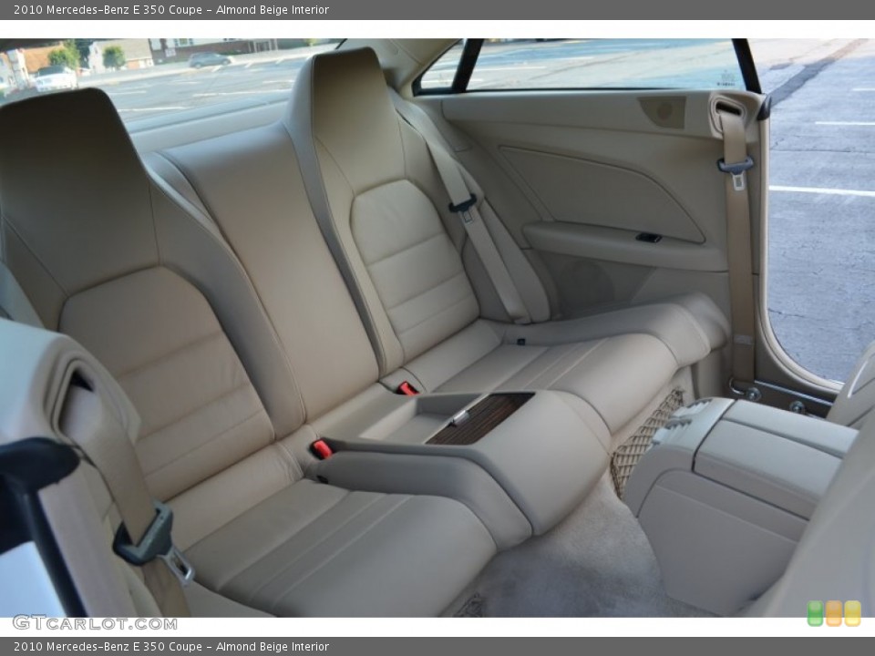 Almond Beige Interior Rear Seat for the 2010 Mercedes-Benz E 350 Coupe #83665354