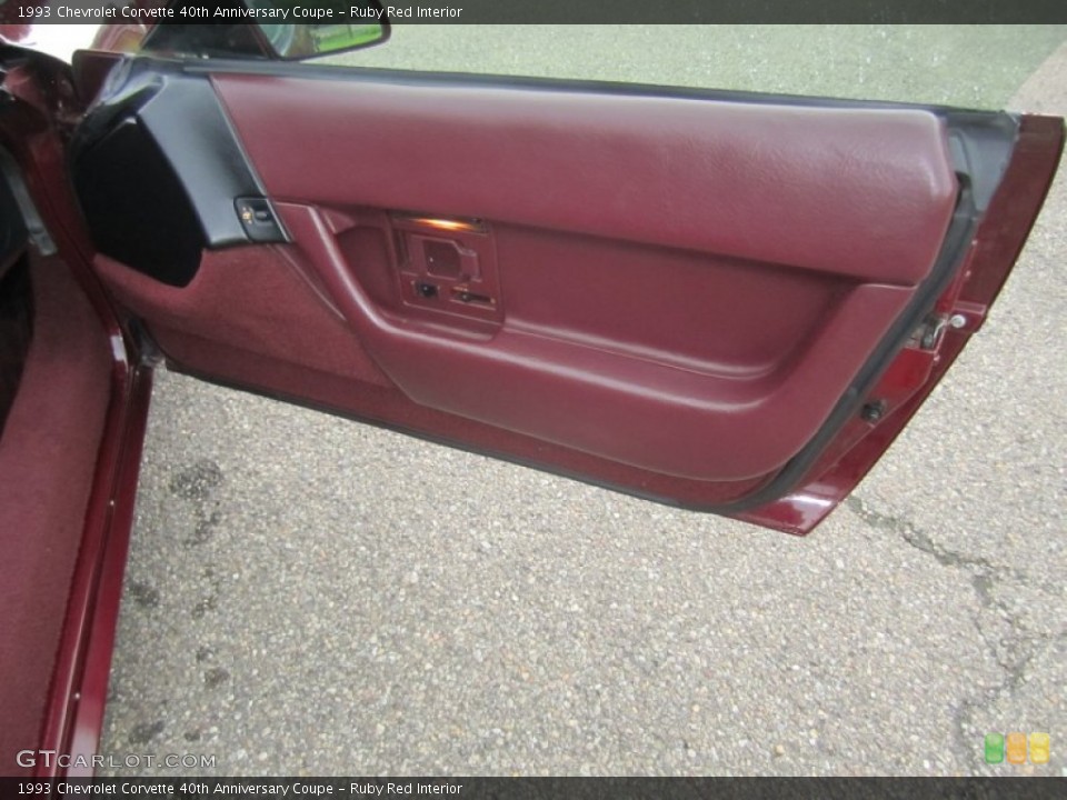 Ruby Red Interior Door Panel for the 1993 Chevrolet Corvette 40th Anniversary Coupe #83676832