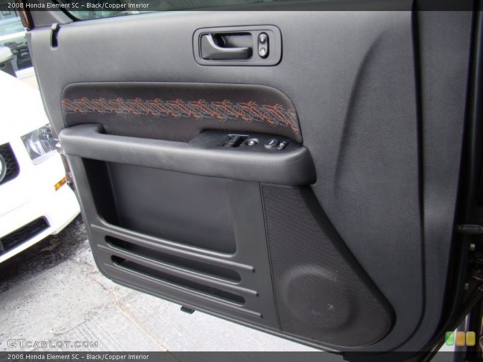 Black/Copper Interior Door Panel for the 2008 Honda Element SC #83677465
