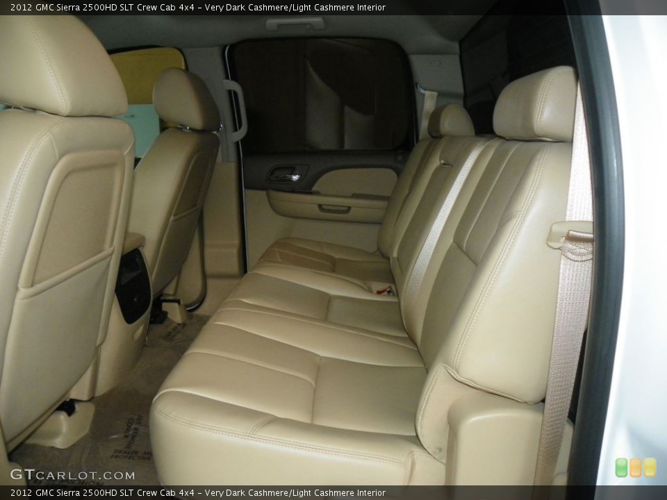 Very Dark Cashmere/Light Cashmere Interior Rear Seat for the 2012 GMC Sierra 2500HD SLT Crew Cab 4x4 #83688277