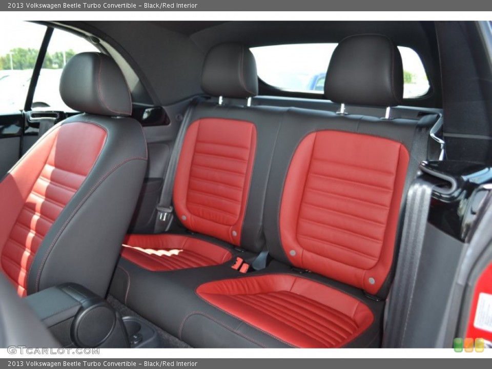 Black/Red Interior Rear Seat for the 2013 Volkswagen Beetle Turbo Convertible #83688505