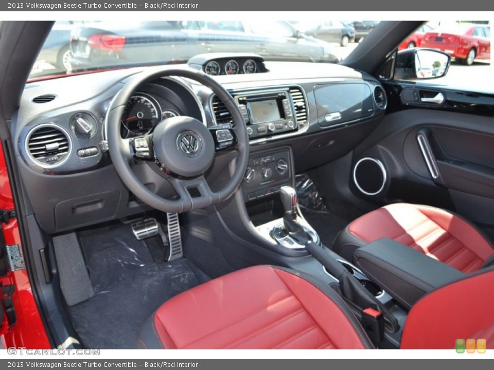Black/Red Interior Prime Interior for the 2013 Volkswagen Beetle Turbo Convertible #83688529