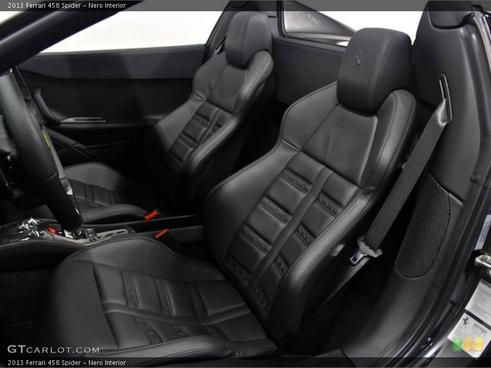 Nero Interior Front Seat for the 2013 Ferrari 458 Spider #83693791