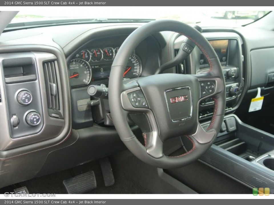 Jet Black Interior Steering Wheel for the 2014 GMC Sierra 1500 SLT Crew Cab 4x4 #83693986