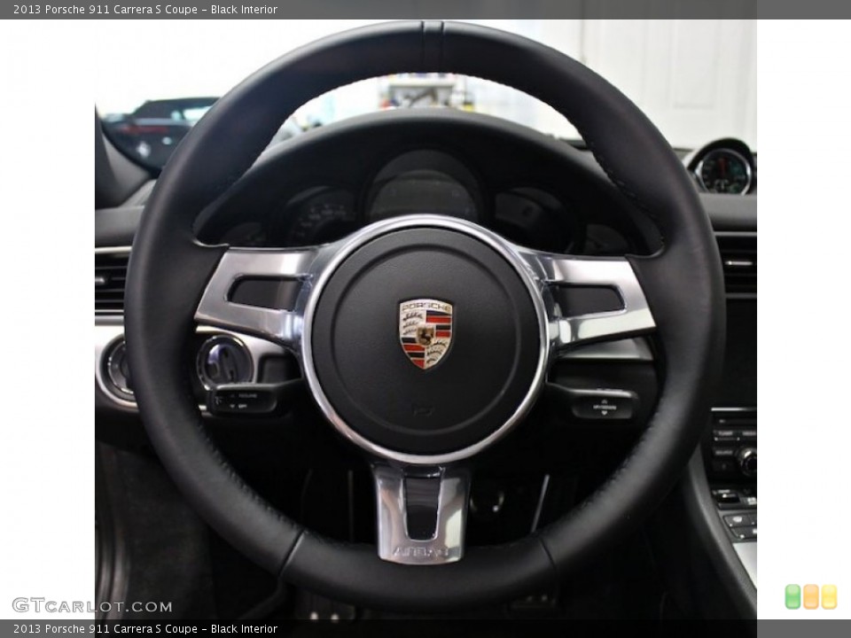 Black Interior Steering Wheel for the 2013 Porsche 911 Carrera S Coupe #83695165