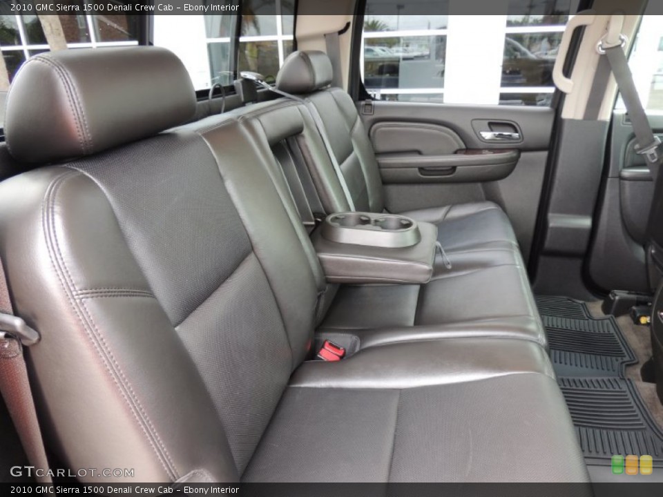 Ebony Interior Rear Seat for the 2010 GMC Sierra 1500 Denali Crew Cab #83697265