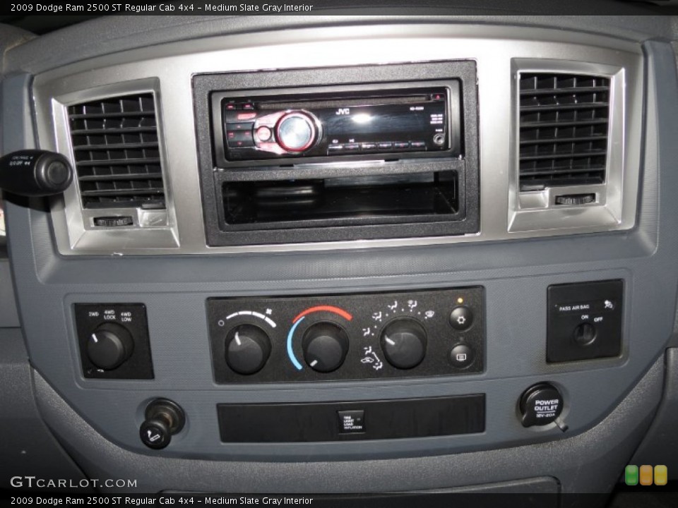 Medium Slate Gray Interior Controls for the 2009 Dodge Ram 2500 ST Regular Cab 4x4 #83698552
