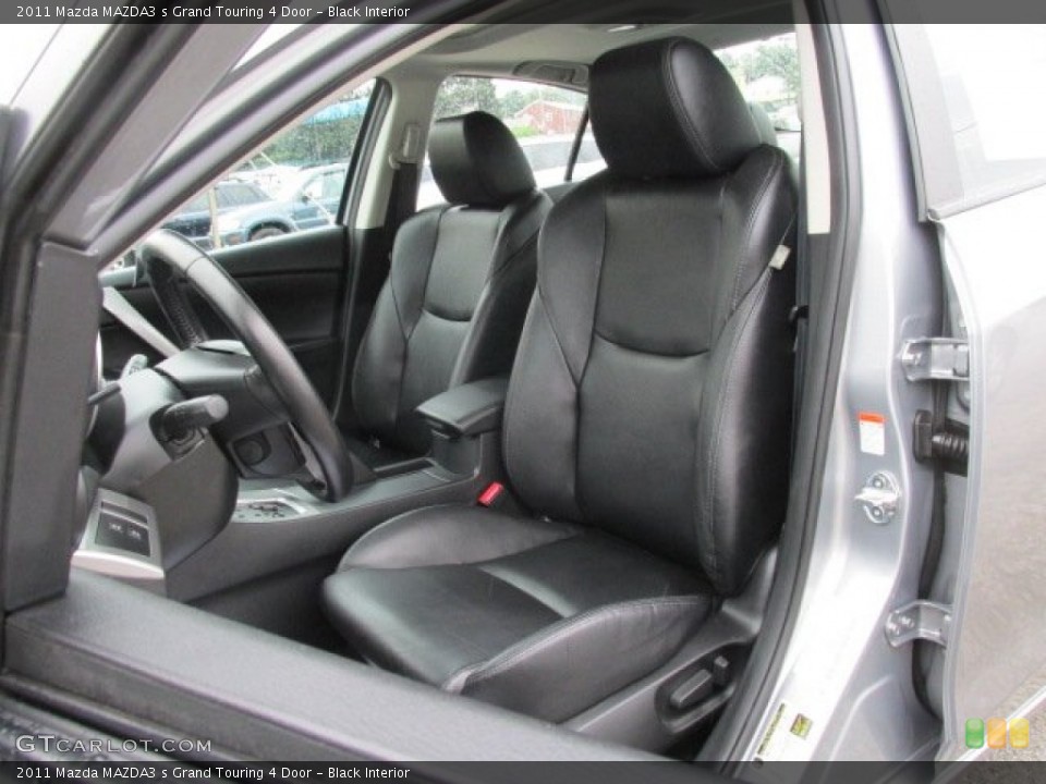 Black Interior Front Seat for the 2011 Mazda MAZDA3 s Grand Touring 4 Door #83699329