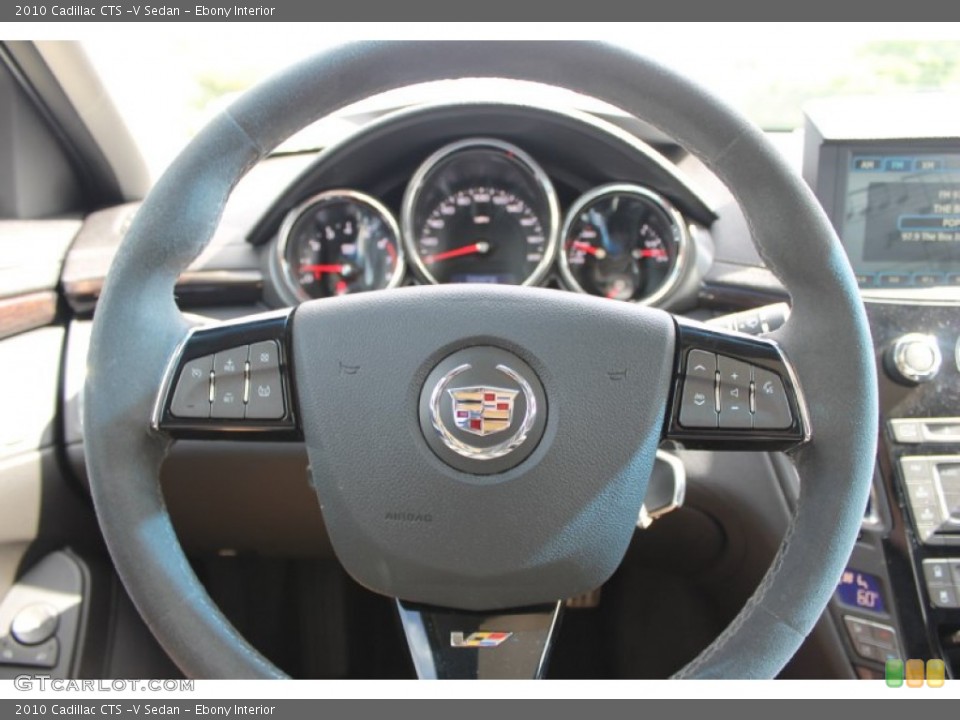Ebony Interior Steering Wheel for the 2010 Cadillac CTS -V Sedan #83700976