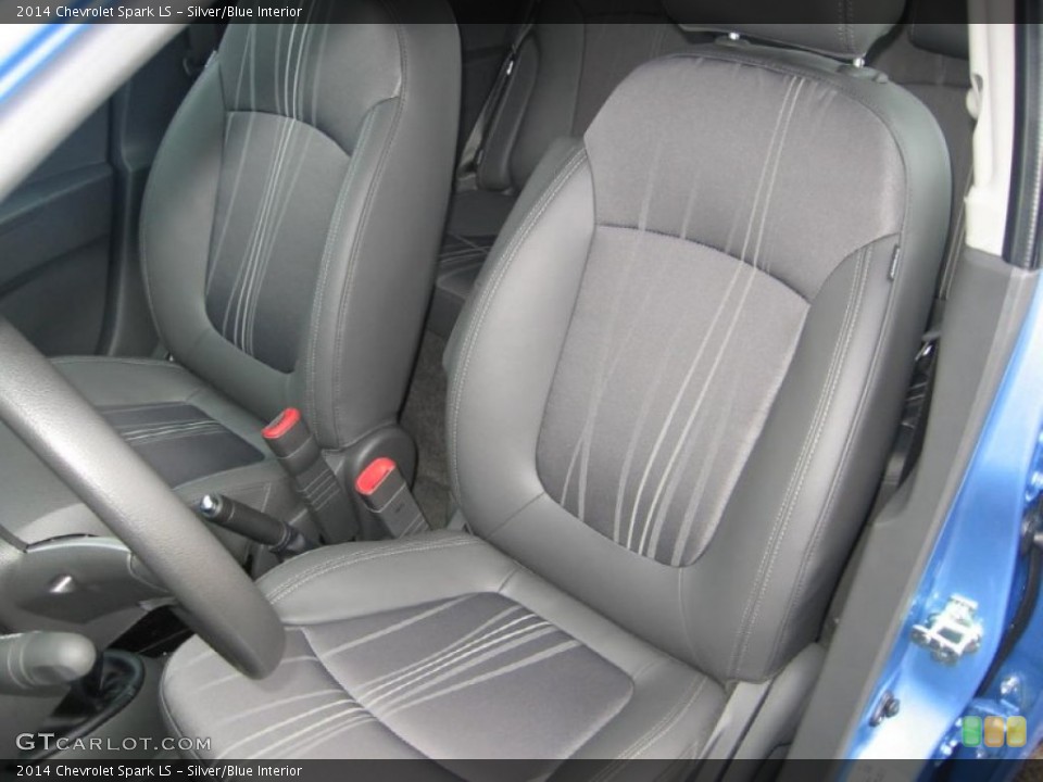 Silver/Blue Interior Front Seat for the 2014 Chevrolet Spark LS #83703576