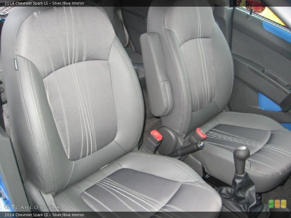 Silver/Blue Interior Front Seat for the 2014 Chevrolet Spark LS #83703622