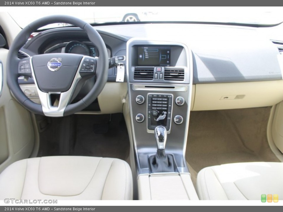 Sandstone Beige Interior Dashboard for the 2014 Volvo XC60 T6 AWD #83703661