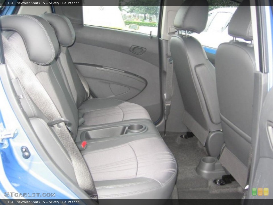 Silver/Blue Interior Rear Seat for the 2014 Chevrolet Spark LS #83703714