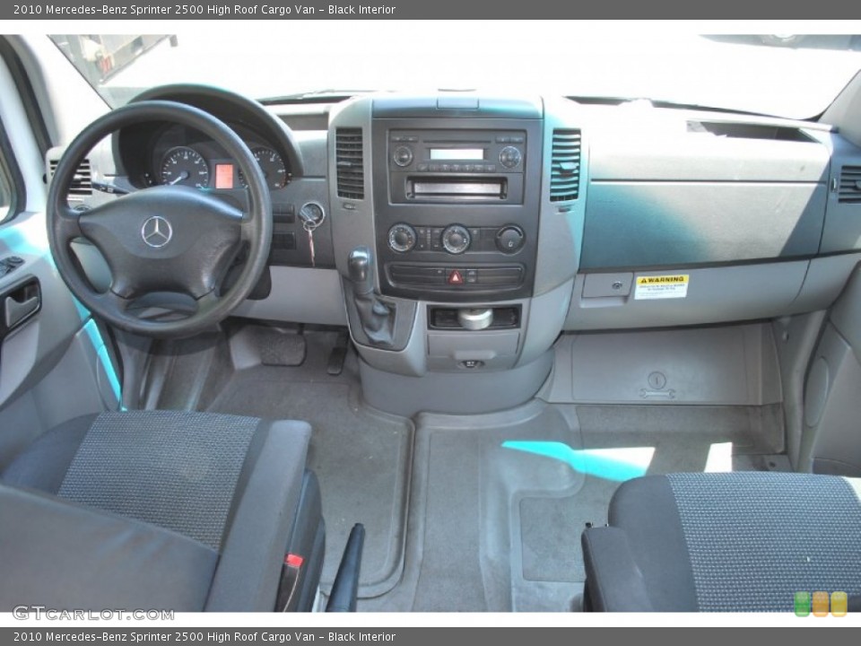 Black Interior Dashboard for the 2010 Mercedes-Benz Sprinter 2500 High Roof Cargo Van #83704483