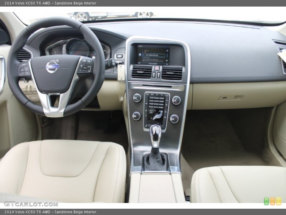 Sandstone Beige Interior Dashboard for the 2014 Volvo XC60 T6 AWD #83704573