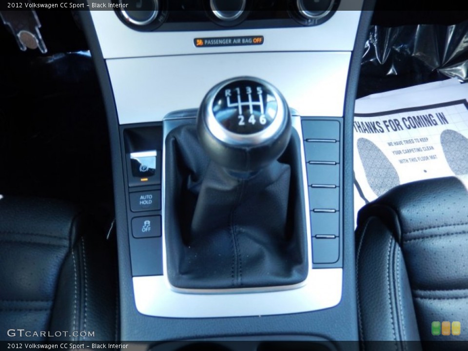 Black Interior Transmission for the 2012 Volkswagen CC Sport #83705125