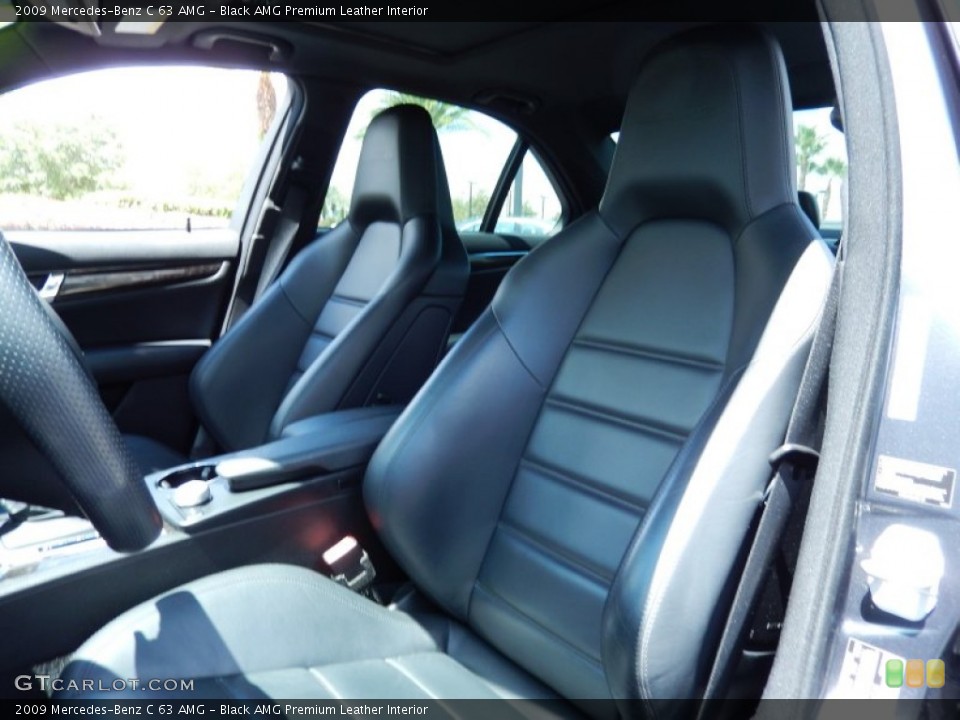 Black AMG Premium Leather Interior Front Seat for the 2009 Mercedes-Benz C 63 AMG #83706457