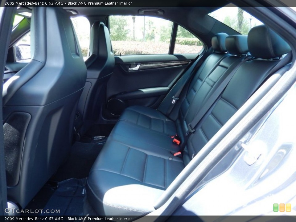 Black AMG Premium Leather Interior Rear Seat for the 2009 Mercedes-Benz C 63 AMG #83706508