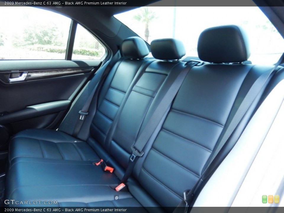 Black AMG Premium Leather Interior Rear Seat for the 2009 Mercedes-Benz C 63 AMG #83706535