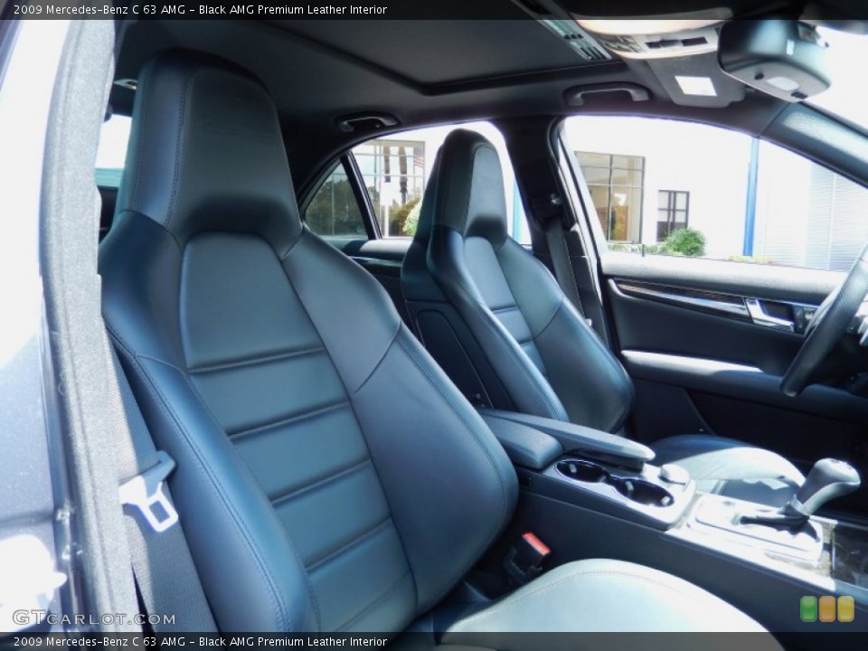 Black AMG Premium Leather Interior Front Seat for the 2009 Mercedes-Benz C 63 AMG #83706586