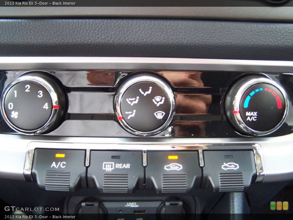 Black Interior Controls for the 2013 Kia Rio EX 5-Door #83709509