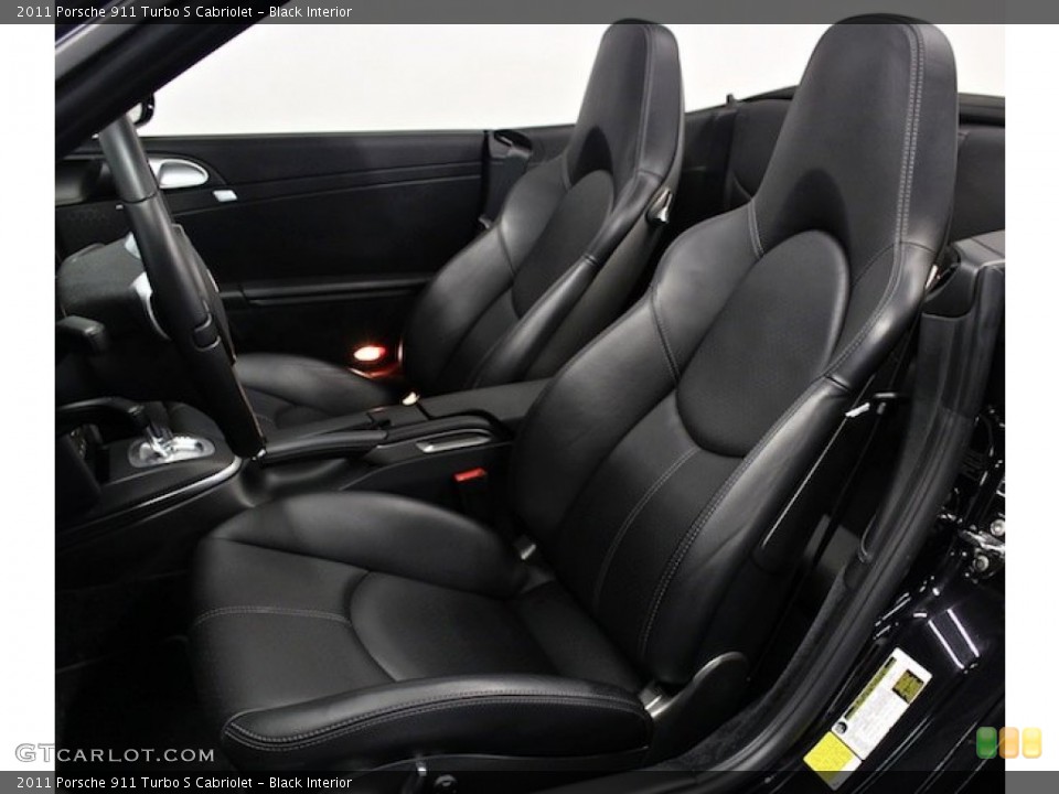 Black Interior Front Seat for the 2011 Porsche 911 Turbo S Cabriolet #83716466