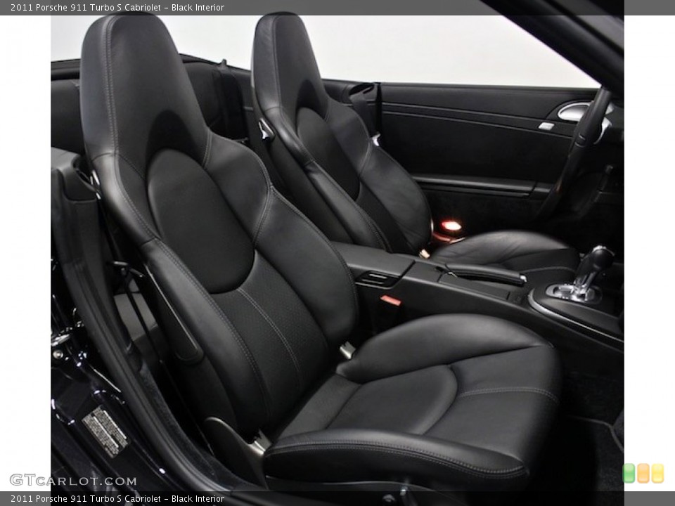 Black Interior Front Seat for the 2011 Porsche 911 Turbo S Cabriolet #83716485