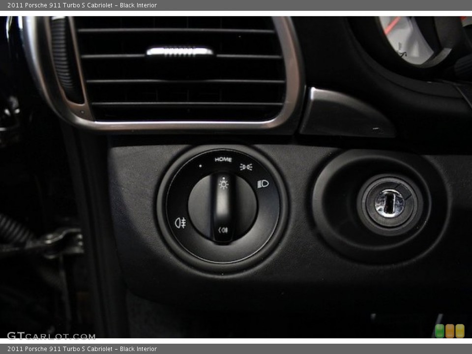 Black Interior Controls for the 2011 Porsche 911 Turbo S Cabriolet #83716564