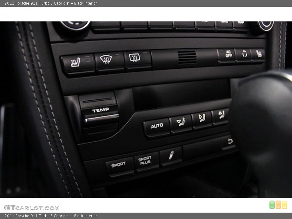 Black Interior Controls for the 2011 Porsche 911 Turbo S Cabriolet #83716738