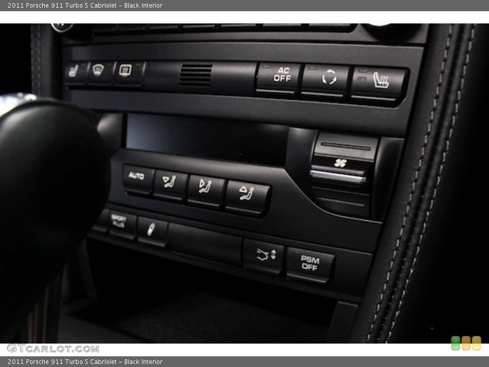 Black Interior Controls for the 2011 Porsche 911 Turbo S Cabriolet #83716756