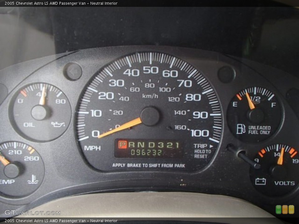 Neutral Interior Gauges for the 2005 Chevrolet Astro LS AWD Passenger Van #83716912