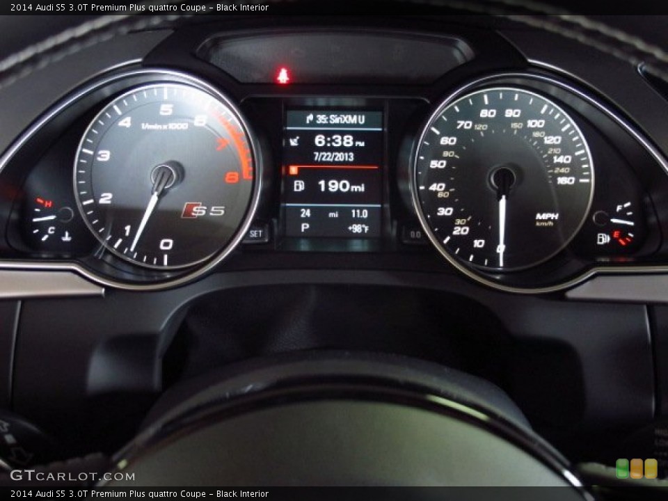 Black Interior Gauges for the 2014 Audi S5 3.0T Premium Plus quattro Coupe #83717515