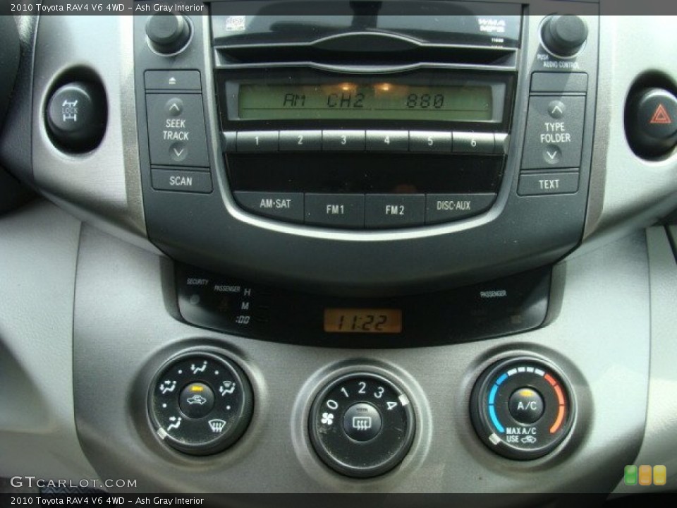 Ash Gray Interior Controls for the 2010 Toyota RAV4 V6 4WD #83717566