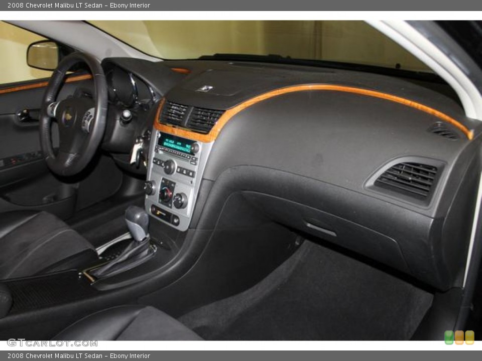 Ebony Interior Dashboard for the 2008 Chevrolet Malibu LT Sedan #83719222