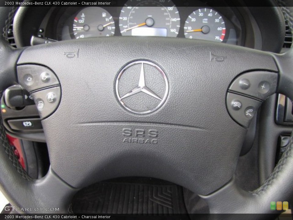 Charcoal Interior Steering Wheel for the 2003 Mercedes-Benz CLK 430 Cabriolet #83719468