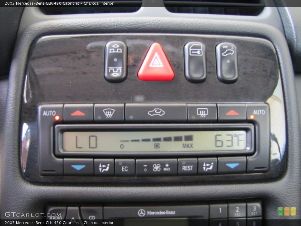 Charcoal Interior Controls for the 2003 Mercedes-Benz CLK 430 Cabriolet #83719552