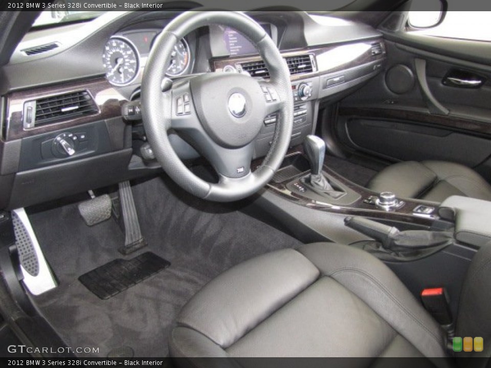 Black Interior Prime Interior for the 2012 BMW 3 Series 328i Convertible #83721196