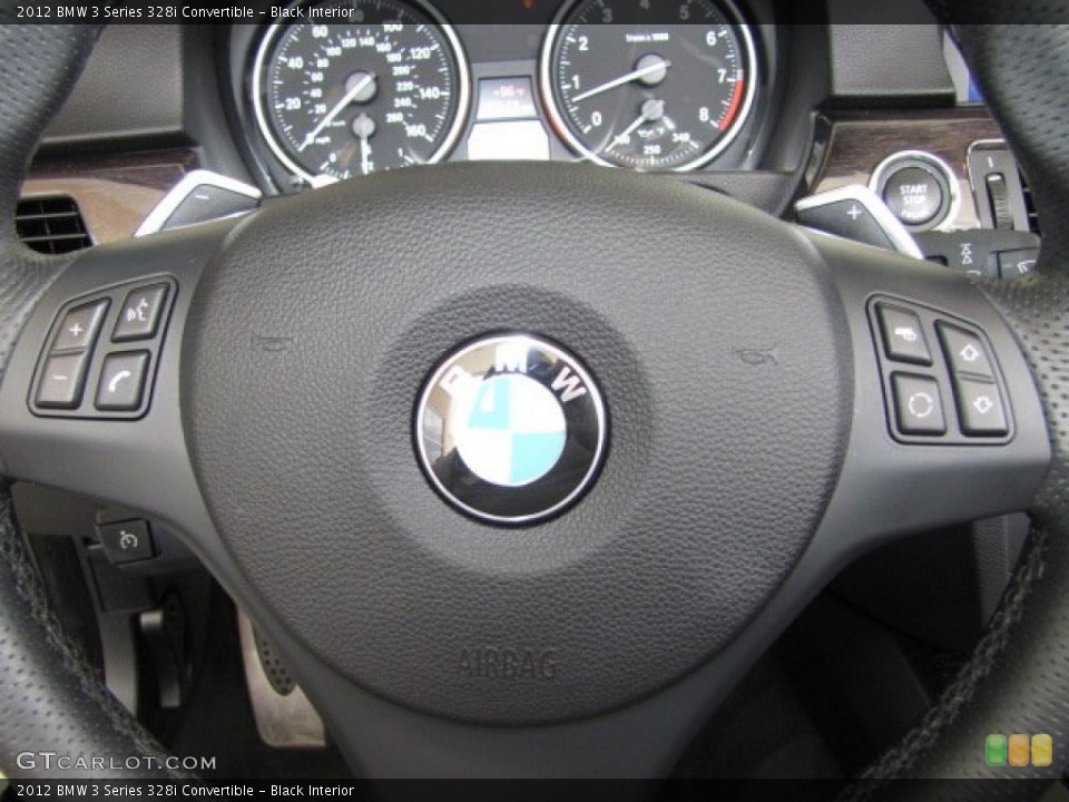 Black Interior Controls for the 2012 BMW 3 Series 328i Convertible #83721220