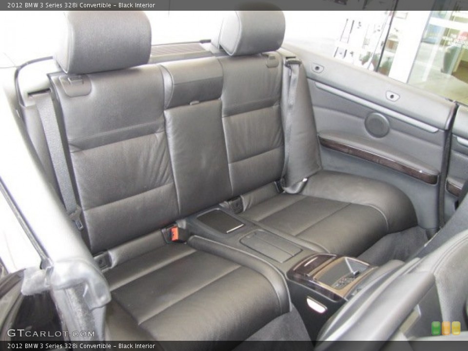 Black Interior Rear Seat for the 2012 BMW 3 Series 328i Convertible #83721385