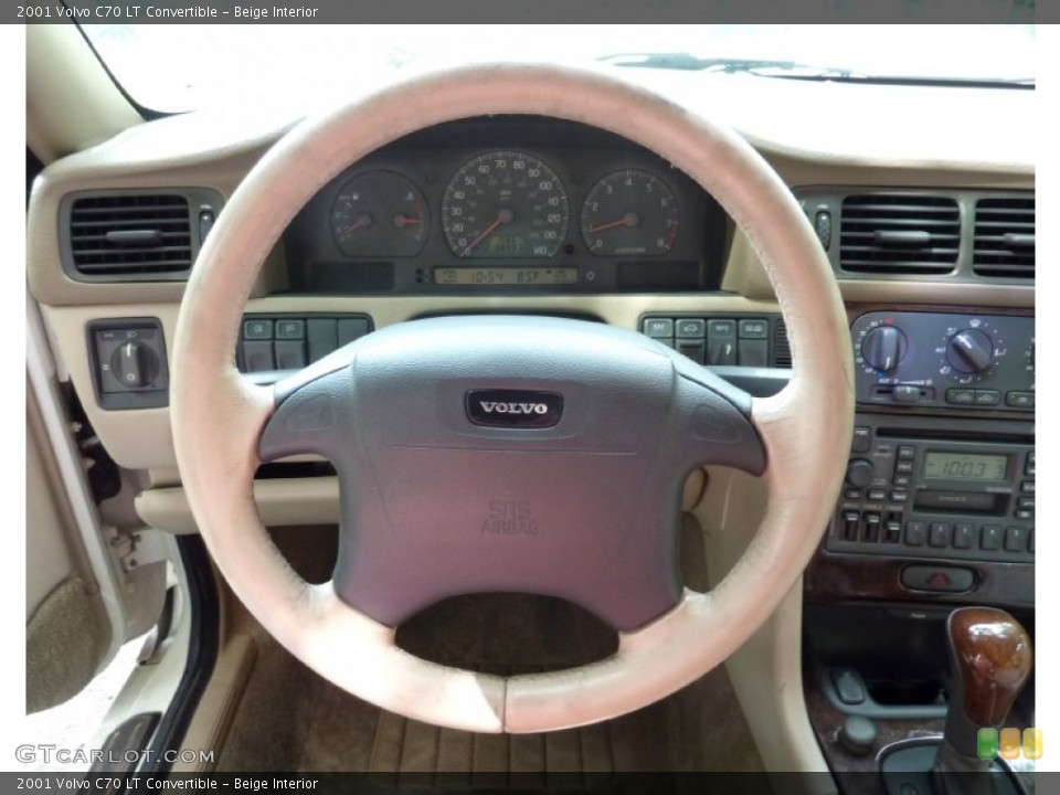 Beige Interior Steering Wheel for the 2001 Volvo C70 LT Convertible #83721796