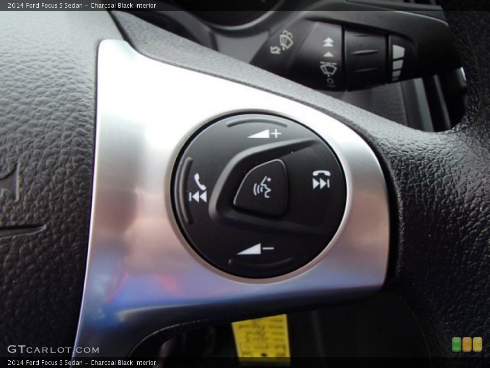 Charcoal Black Interior Controls for the 2014 Ford Focus S Sedan #83722213