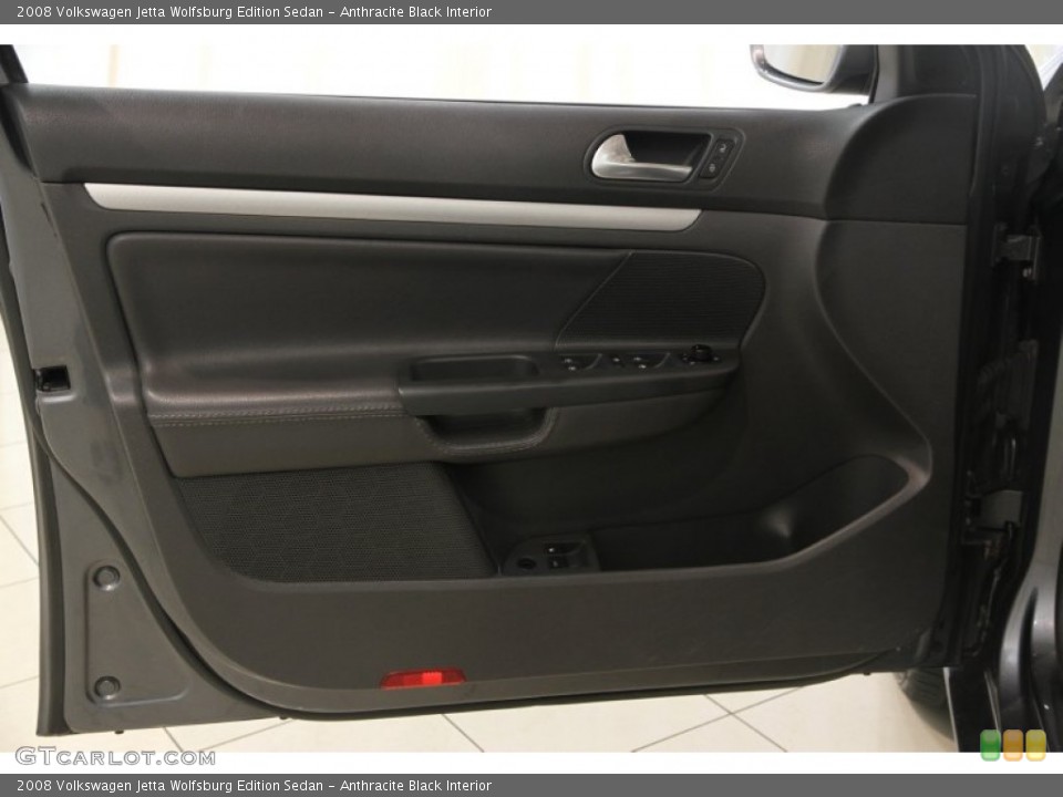 Anthracite Black Interior Door Panel for the 2008 Volkswagen Jetta Wolfsburg Edition Sedan #83725936