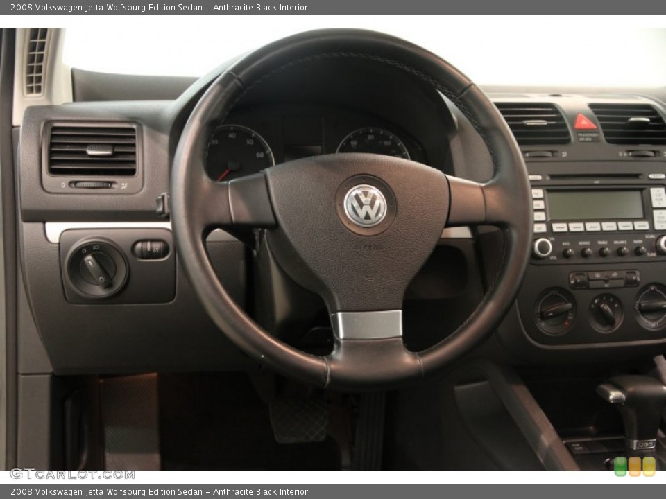 Anthracite Black Interior Steering Wheel for the 2008 Volkswagen Jetta Wolfsburg Edition Sedan #83726011