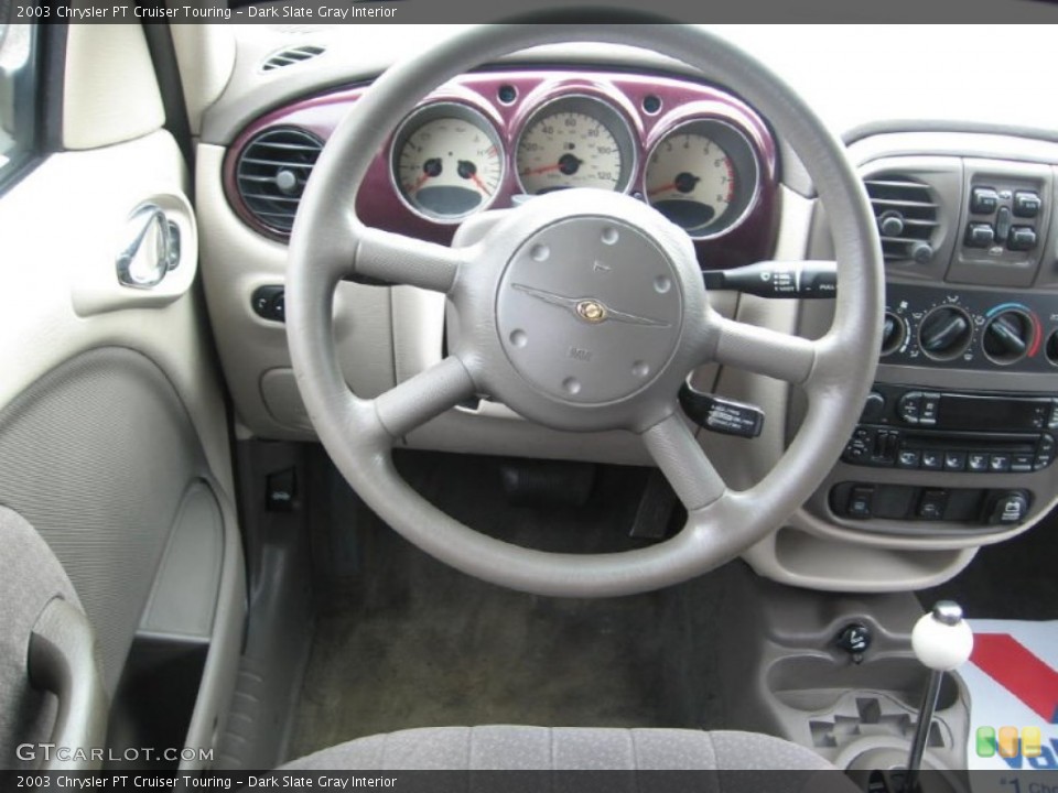 Dark Slate Gray Interior Steering Wheel for the 2003 Chrysler PT Cruiser Touring #83733025