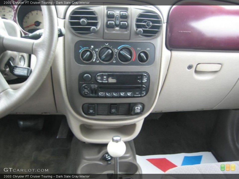 Dark Slate Gray Interior Controls for the 2003 Chrysler PT Cruiser Touring #83733049
